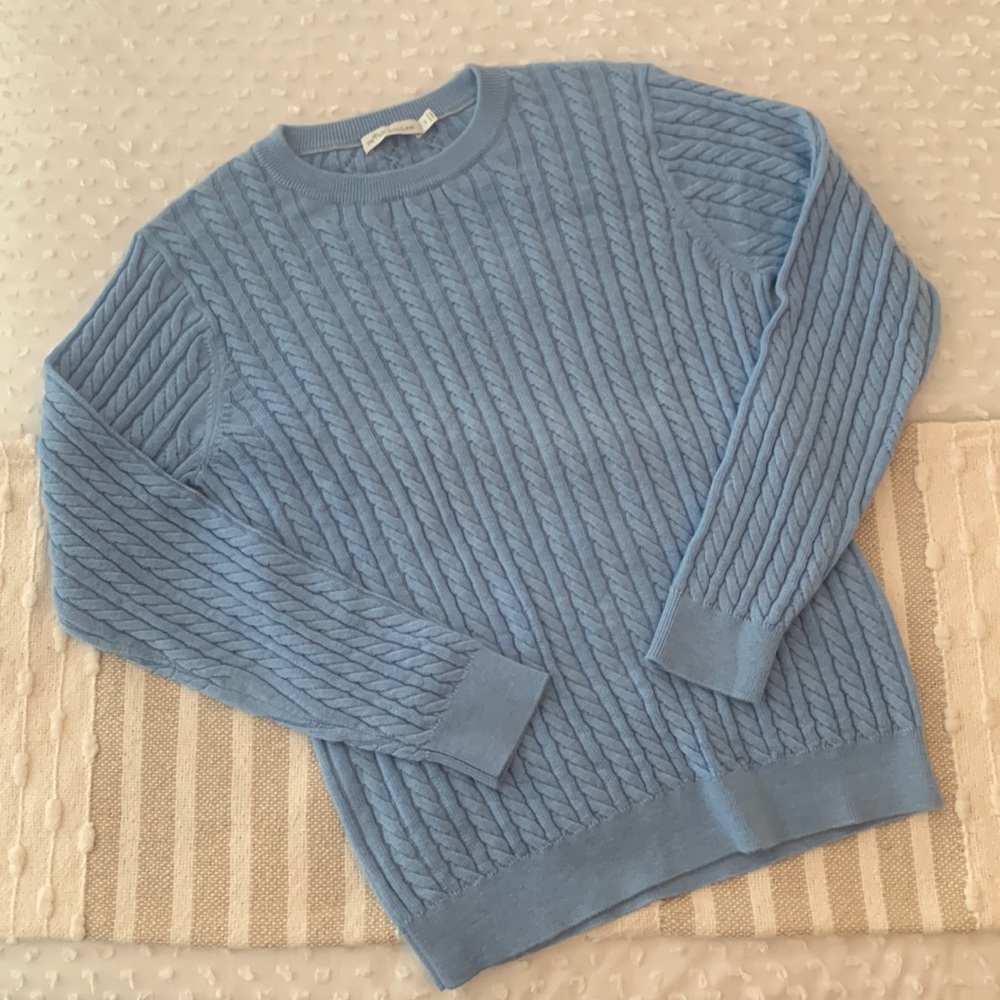 PETER MILLAR Women’s Blue Cashmere Cable Knit Sweater